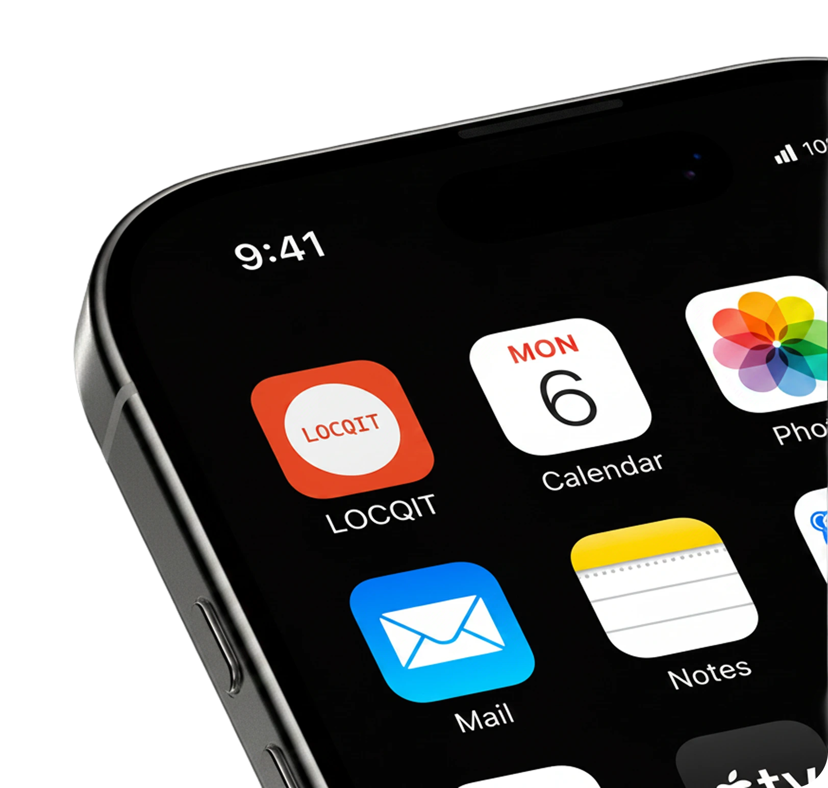 De LOCQIT-app op het beginscherm van een telefoon